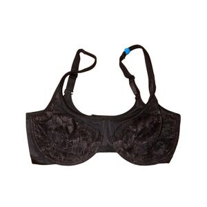 New tagged Bali PassionComfort Black Floral‎ Lace Underwire BraSize 38C